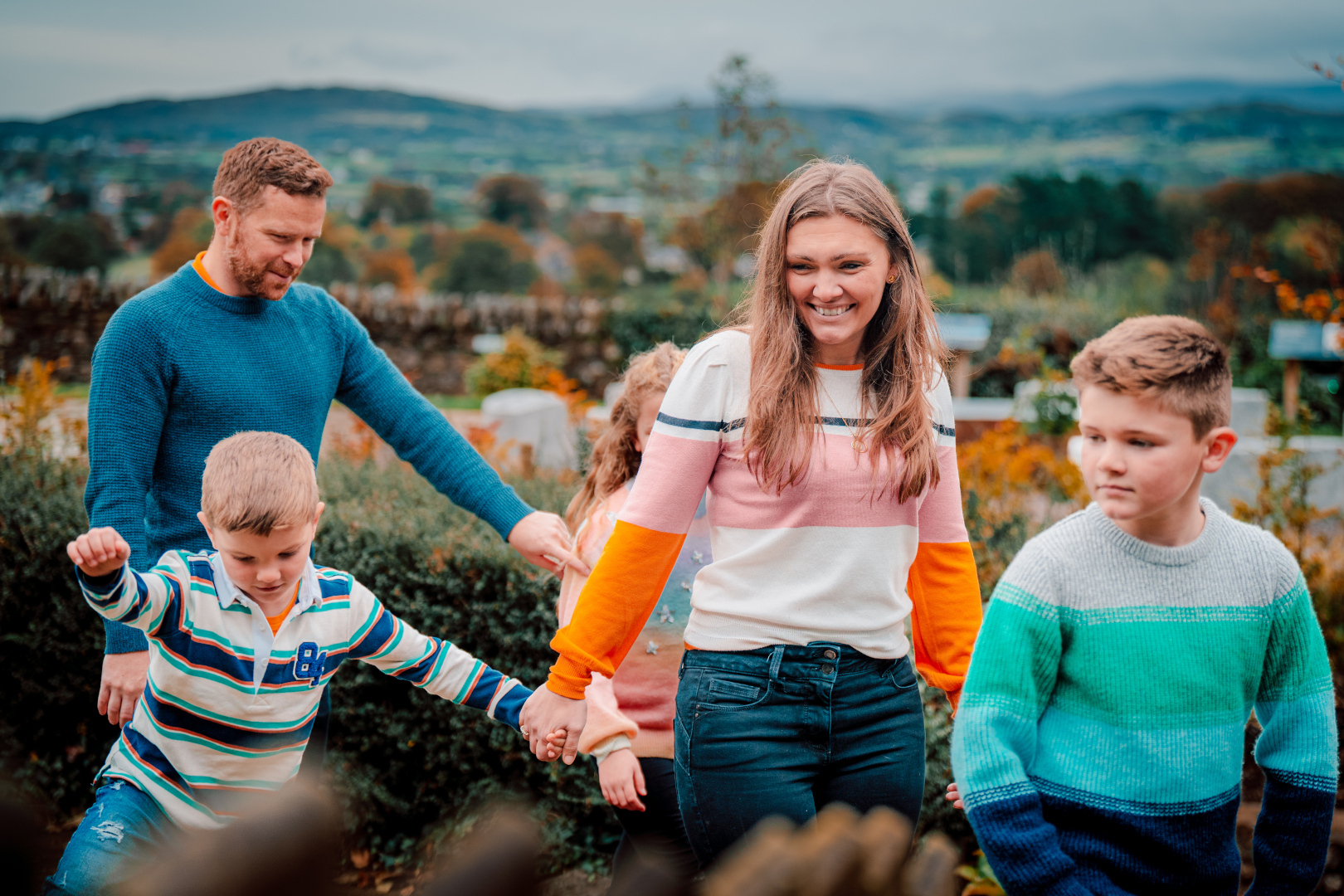 Family enjoying Slieve Gullion